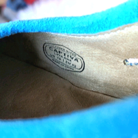 FLAT TIRE Captiva Denim Blue Suede Shoes 10 - Picture 6 of 9